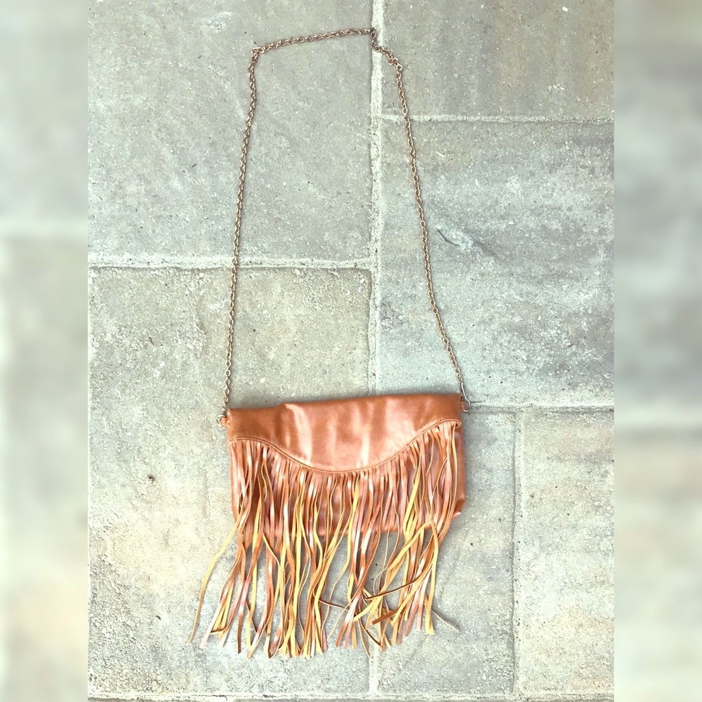 Brown Tassel Over the Shoulder Purse